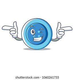 Wink clothing button character cartoon