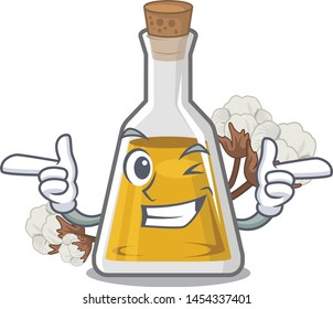 Wink cottonseed oil isolated in the character