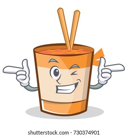 Wink cup noodles character cartoon