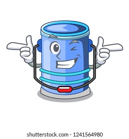 Wink cylinder bucket Isometric of for mascot
