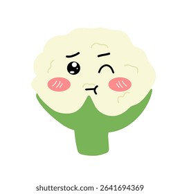 Wink, dizy cauliflower expression face 