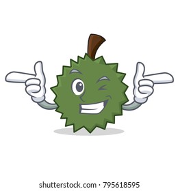 Wink Durian character cartoon style