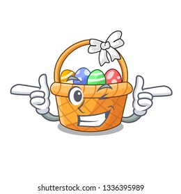 Wink easter basket isolated in the character