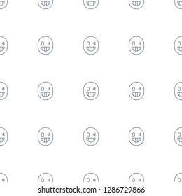 wink emot icon pattern seamless white background. Editable line wink emot icon. wink emot icon pattern for web and mobile.