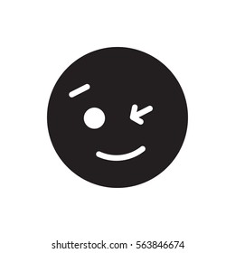 wink emoticon icon illustration isolated vector sign symbol