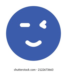 Wink Emoticons Vector icon which is suitable for commercial work and easily modify or edit it

