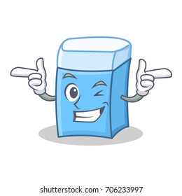 Wink eraser character mascot style