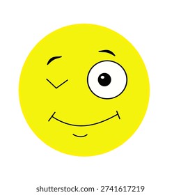 wink expression emotion face yellow funny sticker planner printable