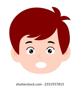 wink expression face boy cartoon illustration