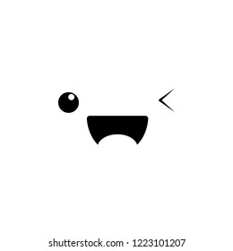 wink face icon. Element of anime face icon for mobile concept and web apps. Anime wink face icon can be used for web and mobile
