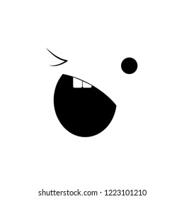 wink face icon. Element of anime face icon for mobile concept and web apps. Anime wink face icon can be used for web and mobile