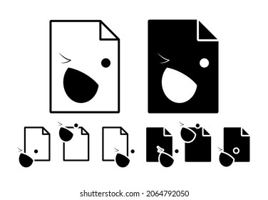 Wink face vector icon in file set illustration for ui and ux, website or mobile application