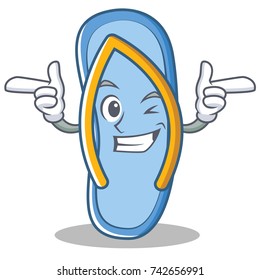 Wink flip flops character cartoon