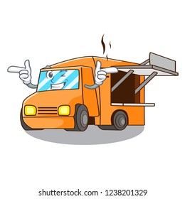 Wink Food Truck with Isolated on mascot