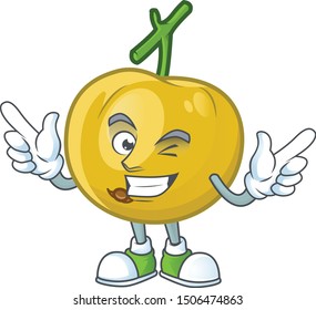 Wink fresh araza character on white background