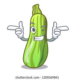 Wink fresh organic zucchini in cartoon bowl