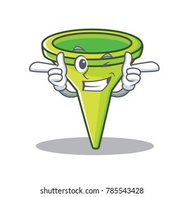 Wink funnel character cartoon style