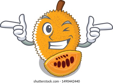 Wink gac fruit with the character shape
