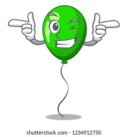 Wink green baloon on left corner mascot