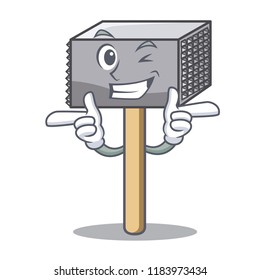 Wink hammer cartoon for tenderizer the meat