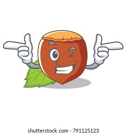 Wink hazelnut character cartoon style