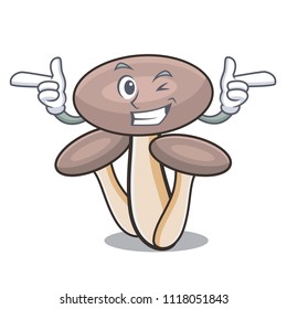 Wink honey agaric mushroom character cartoon