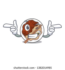 Wink jajangmyeon in the a cartoon shape