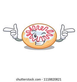 Wink jelly donut character cartoon