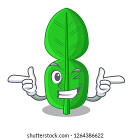 Wink leaf bergamot in a shape cartoon