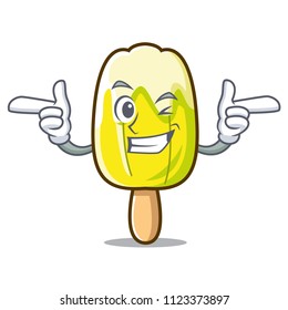 Wink lemon ice cream character cartoon