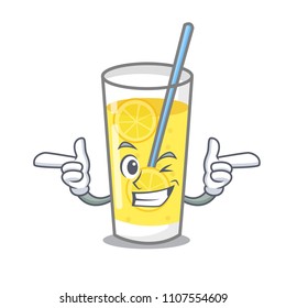 Wink lemonade character cartoon style