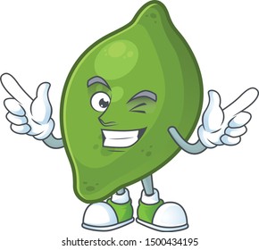 Wink lime fresh cute for cartoon mascot