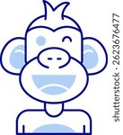 Wink Line vector Icon Design