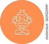 Wink Line vector Icon Design