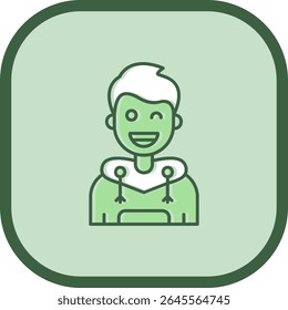 Design de ícone de vetor de linha piscada