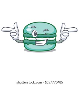 Wink macaron character cartoon style