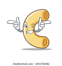 Wink Macaroni Character Cartoon Style