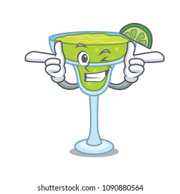 Wink margarita character cartoon style