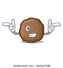 Wink meatball character cartoon style