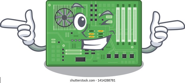 Wink motherboard in the a cartoon shape