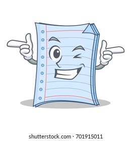 Wink notebook character cartoon style