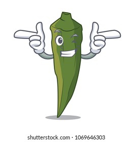 Wink okra character cartoon style
