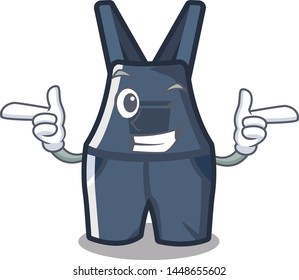 Wink overalls in the a character shape