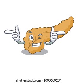 Wink pancreas character cartoon style