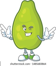Wink papaya fresh on the cartoon character