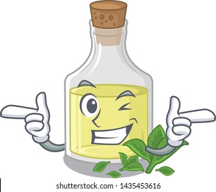 Wink peppermint oil in the cartoon shape