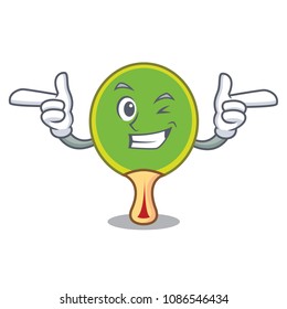 Wink ping pong racket character cartoon