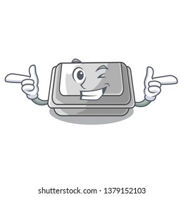 Wink plastic box in the mascot shape