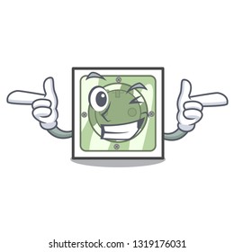 Wink power socket attached the mascot wall