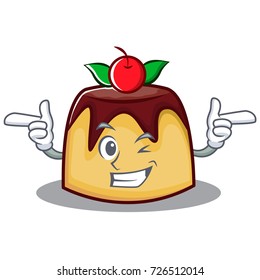 Wink pudding character cartoon style